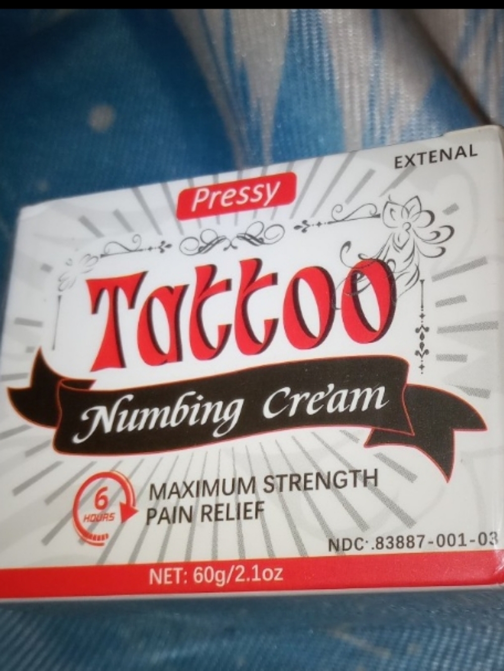 Pressy Tattoo Numbing Cream 60g / 2.1oz